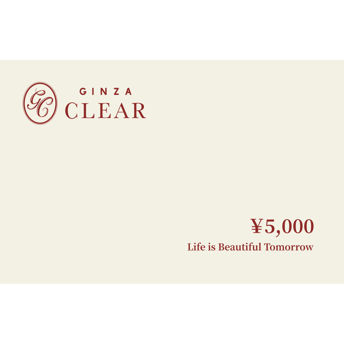 GINZA CLEAR ギフトカード